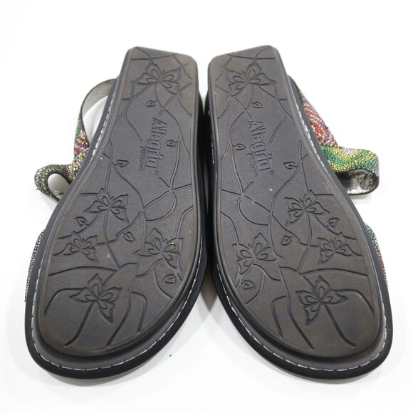 Alegria Verona Multicolor Leather Lightweight Adjustable Flat Sandals - 9/EU 39 - Picture 7 of 7